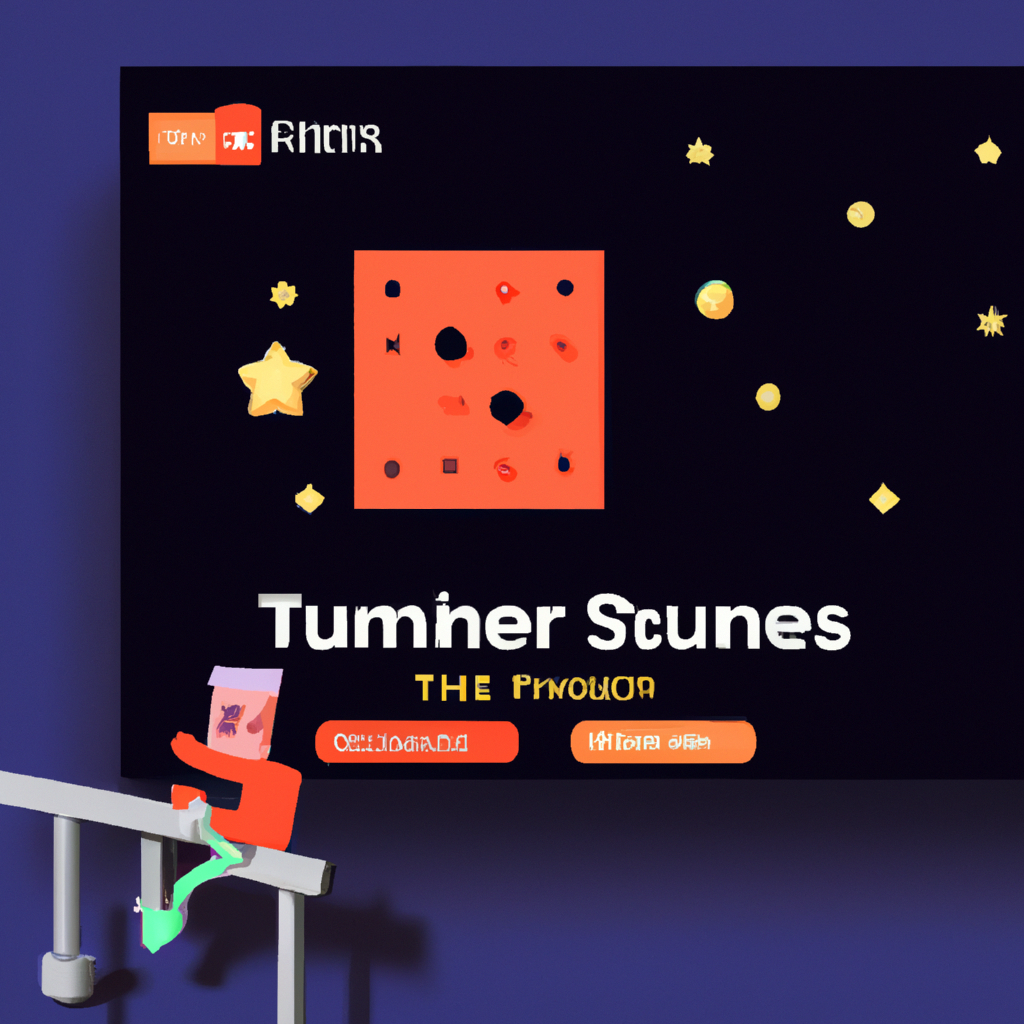 Screenshot: neon platformer level with player and HUD